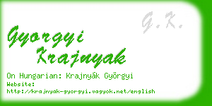 gyorgyi krajnyak business card