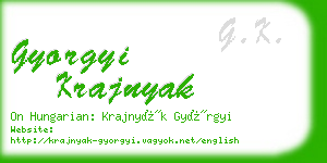 gyorgyi krajnyak business card